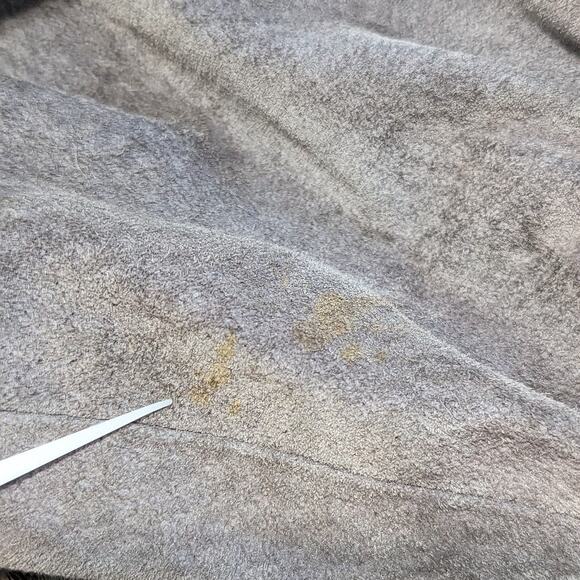 Vintage 80s Fur Suede Coat Vest Convertible Gray Rabbit Outerwear Jacket France - Picture 10 of 11